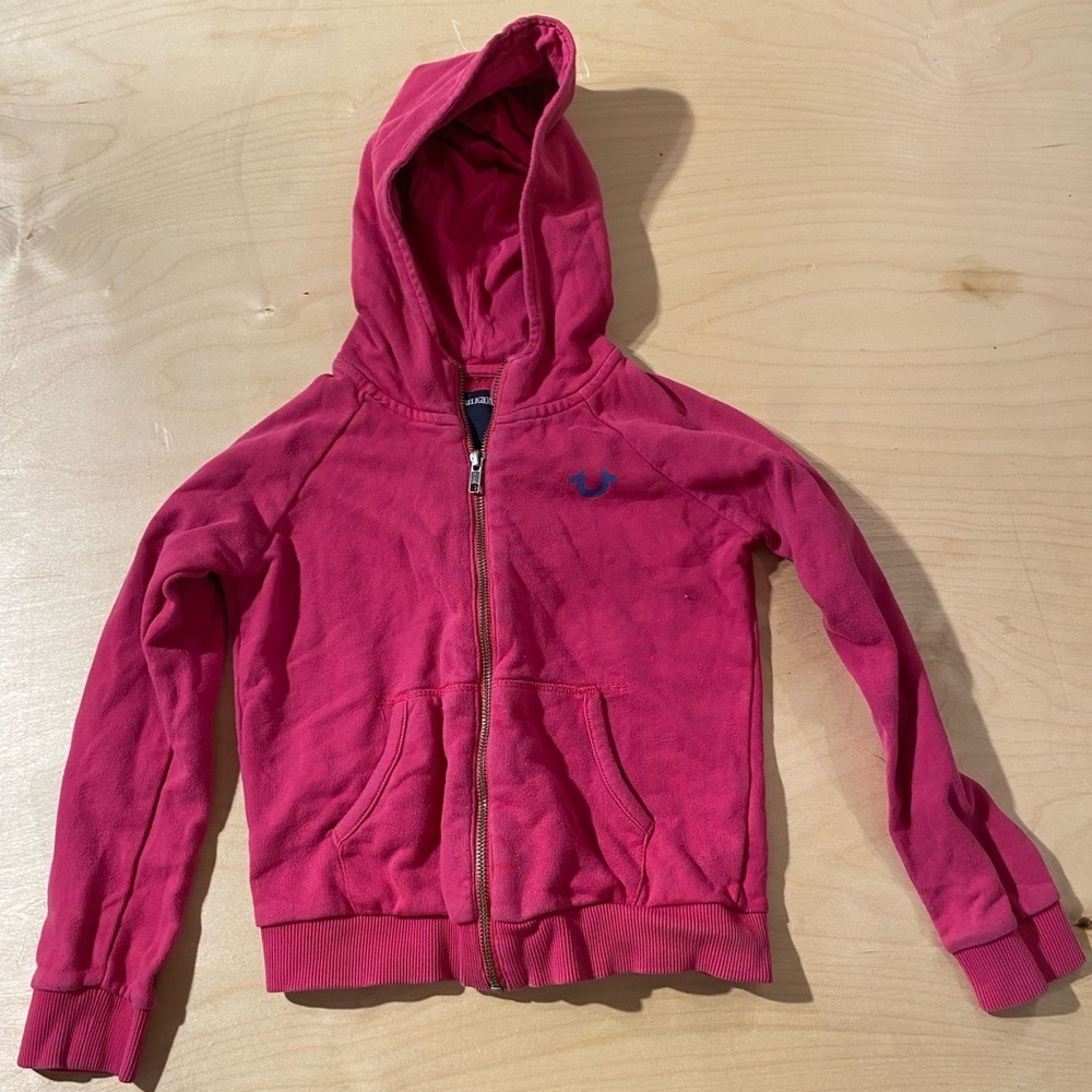True Religion Fuchsia Kids Hoodie 6X (GZ)